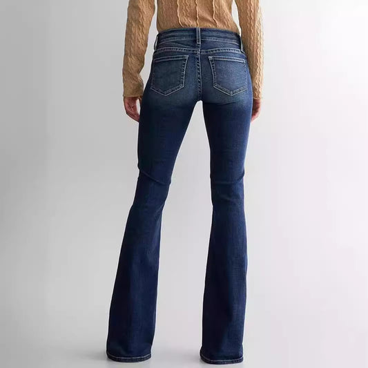 Dame højtaljede slim fit retro jeans med svaj