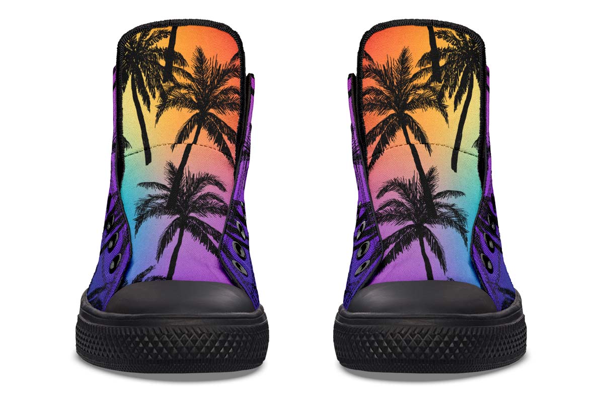 Printed Couple High-top Canvas Shoes