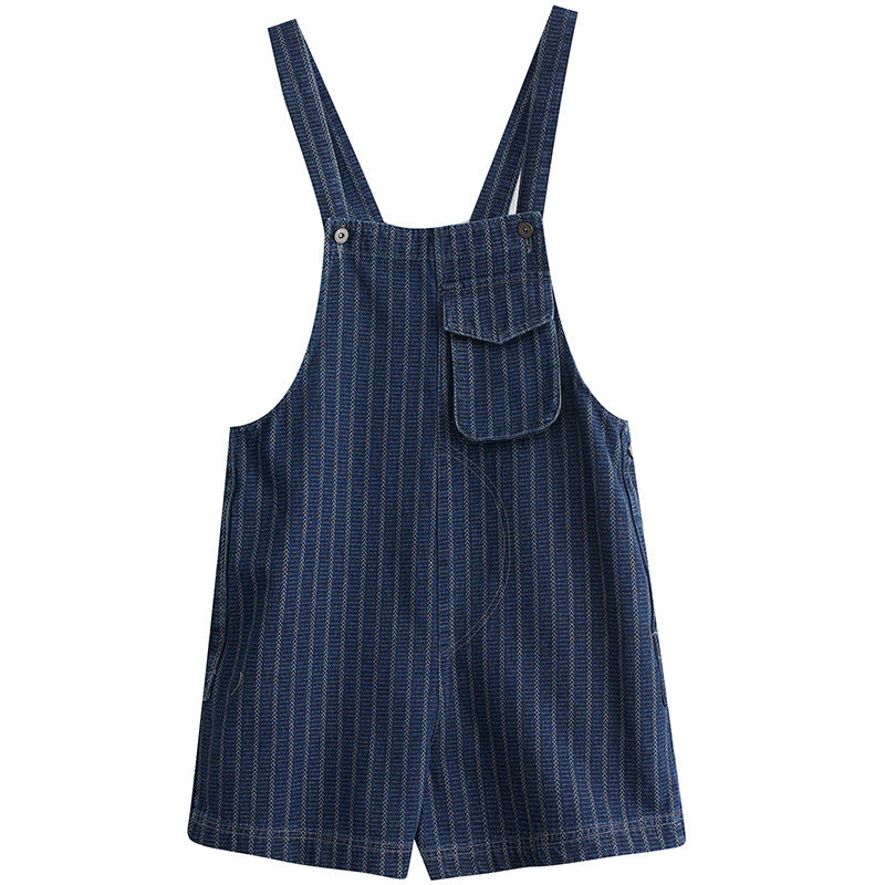 Sommer nye store vertikale stribede denimsele-shorts til kvinder