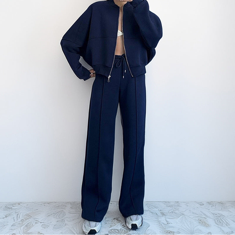 European And American Women's Clothing Suit Fashion Solid Color Casual Loose