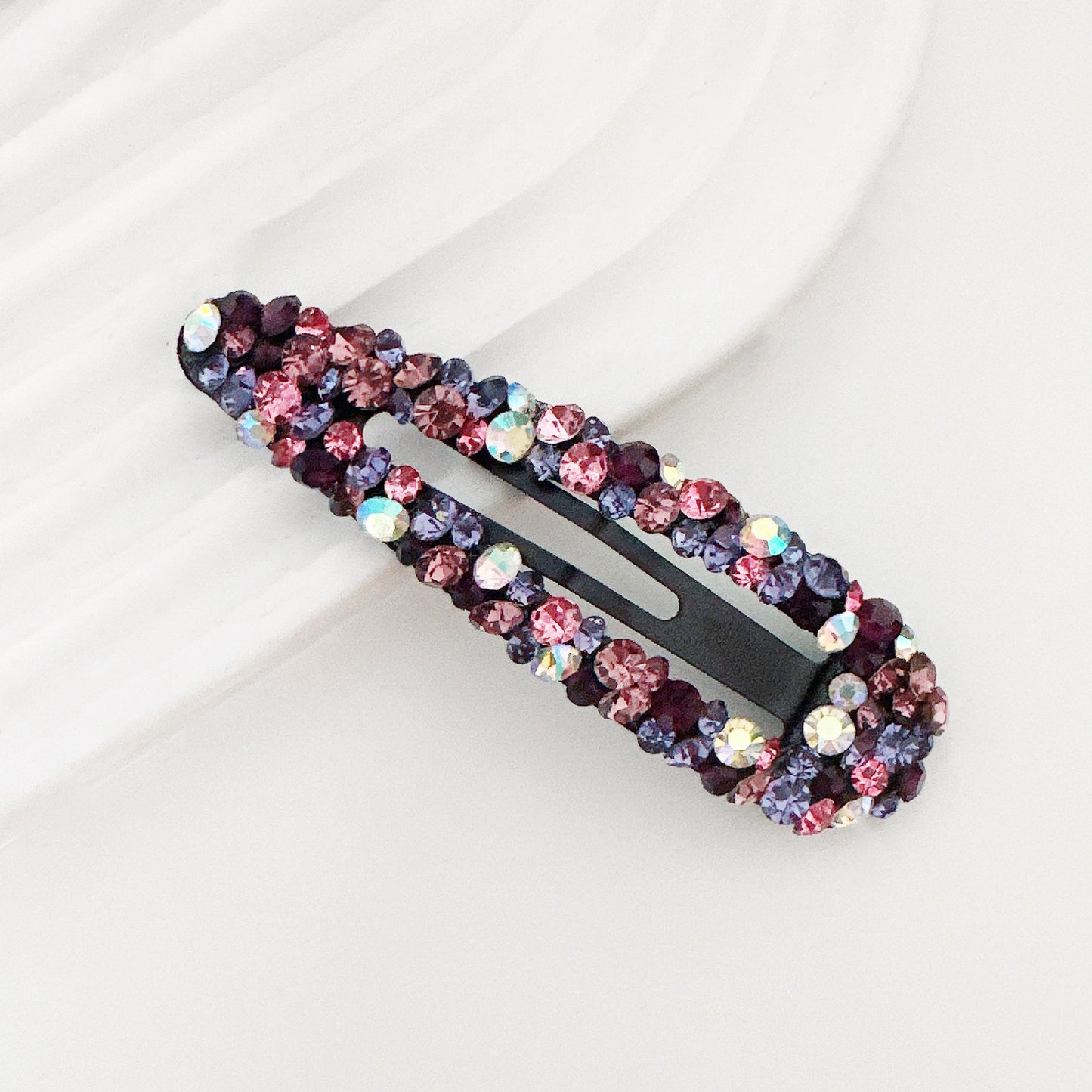 Diamond Colorful Crystals Rectangular BB Clip Break Hair Side Bang Clip