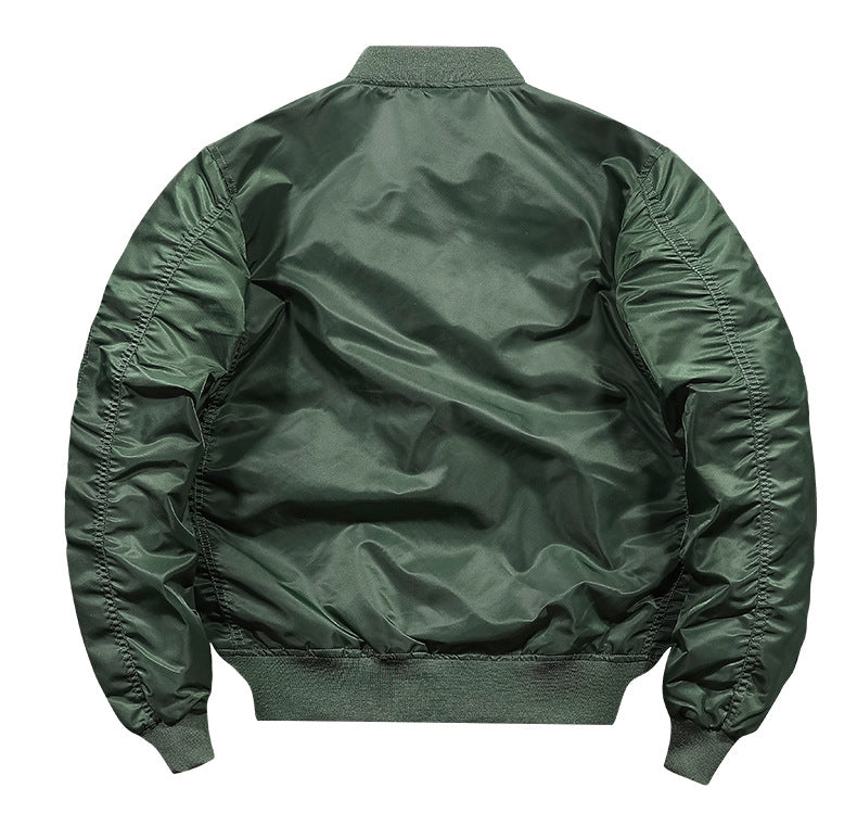 Solid Men's Autumn And Winter Bomber Jacket