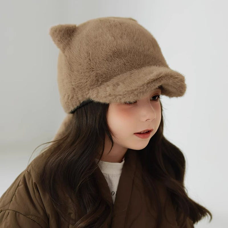 Children's Hat Thickened Warm Plush Baseball Cap