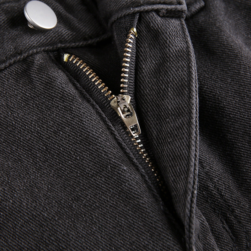 Casual Trendy Sexy Women's Jeans With Ripped Raw Edges