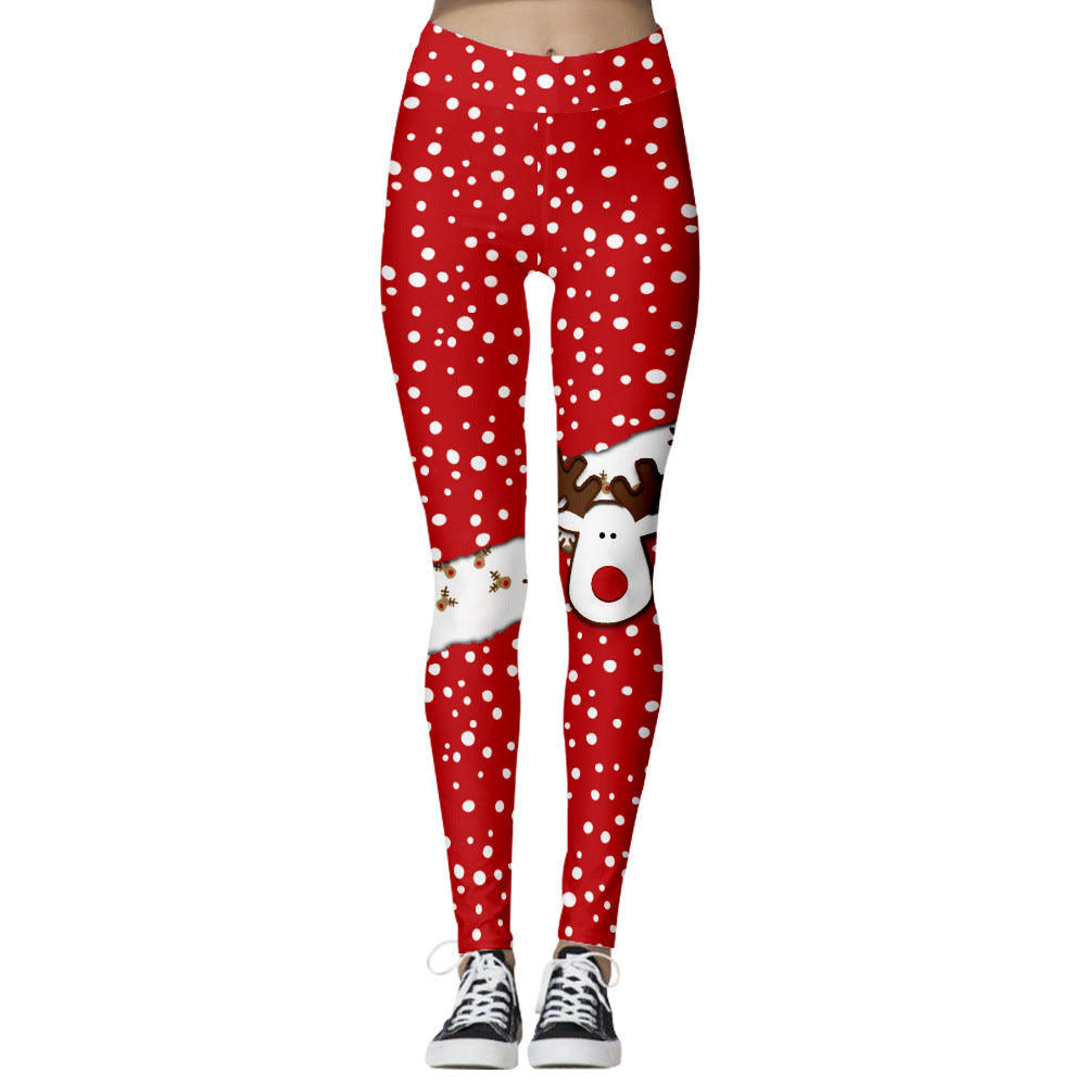 Christmas Digital Printing Women's Stretch Leggings
