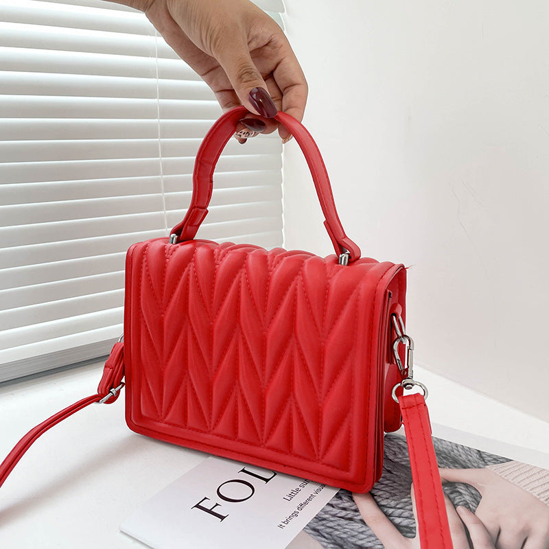Soft Embroidered Thread Color Hand-held Messenger Bag