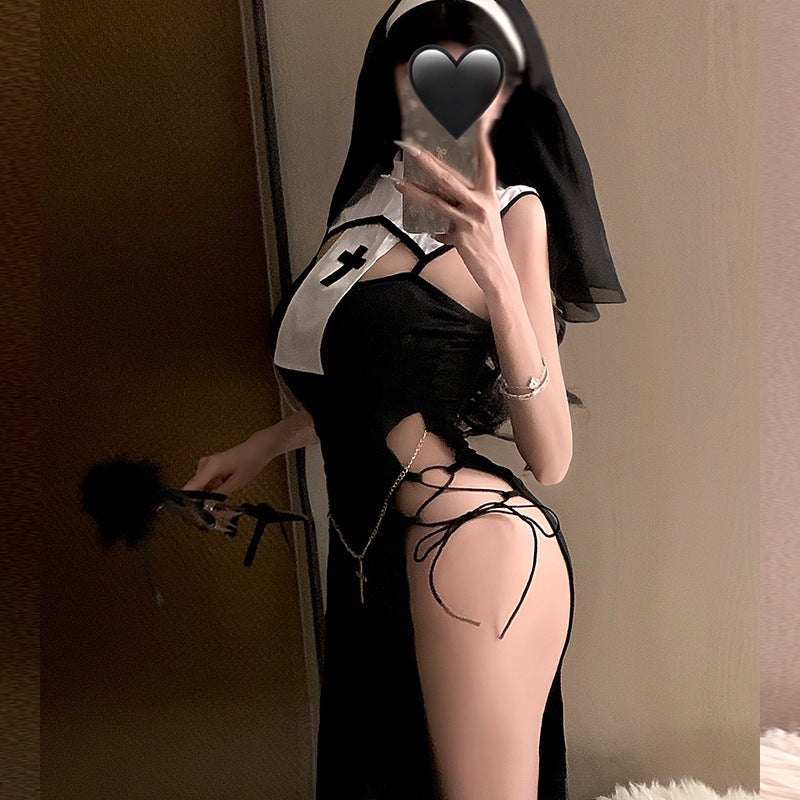 Punishment Sister Lingerie Sexy Slit Temptation Set