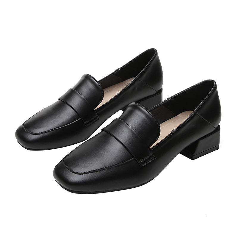 Women's Inner Height Increase Small Leather Soft Bottom Casual Loafer Shoes