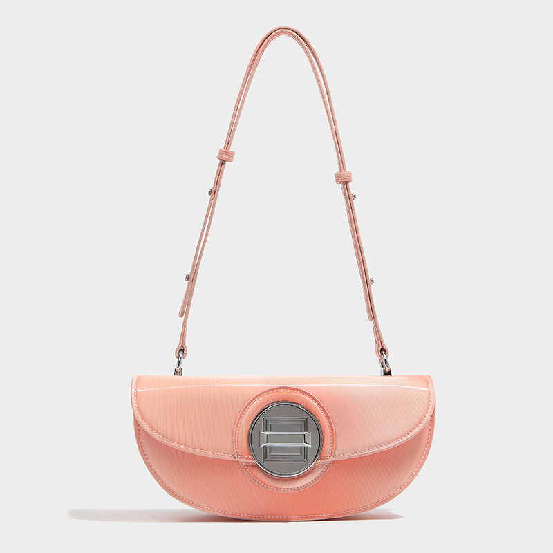 Mode Premium Halvrund Sadelskuldertaske med Gradient
