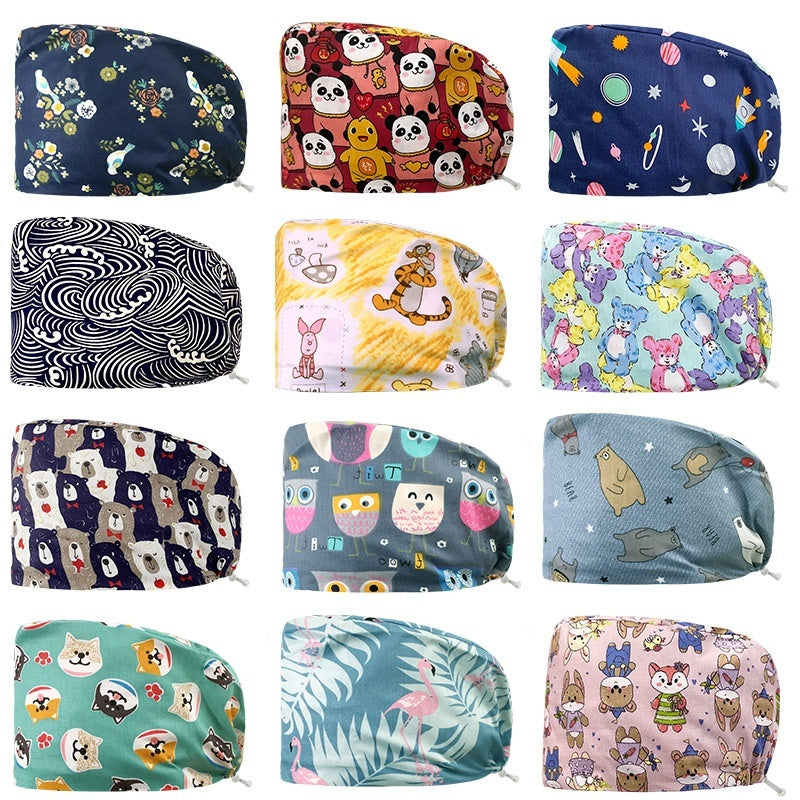 Multicolor Cartoon Nurse Hat Doctor Anti-hair Loss