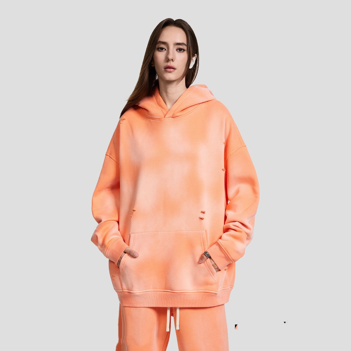 Sweater Loose Wash Worn-out Fleece