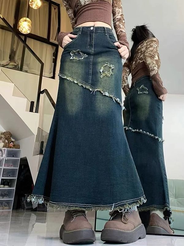 Women's Summer New Plus Size Cover Slim Mid-length A- Line Skirt