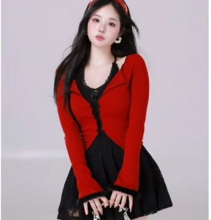 Plus-size French-style Seductive Lace Halter Dress For Women
