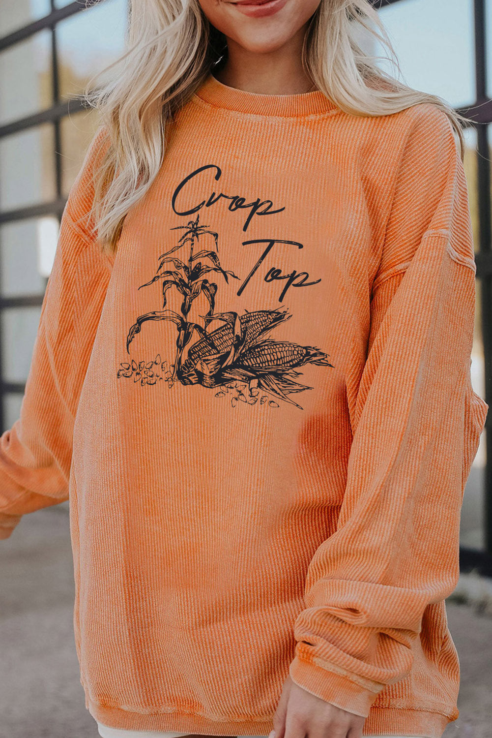 Halloween Pumpkin Head Sweater Women's Loose Round Neck Pullover