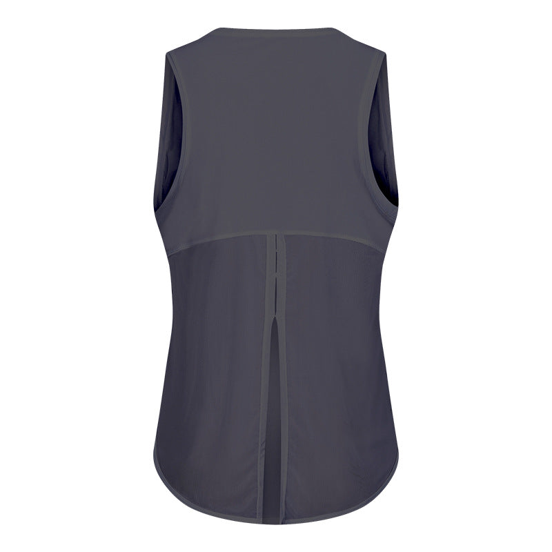 Women's Fitness Running Fashion Bandage Quick-drying Breathable And Loose Sleeveless Blouse