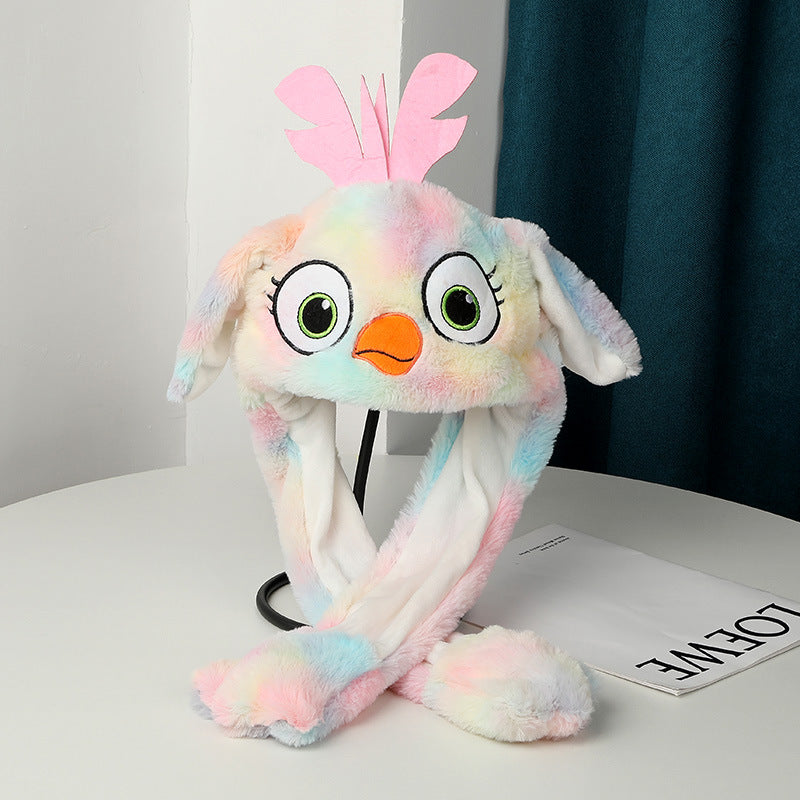 Warm Plush Moving Ear Hat
