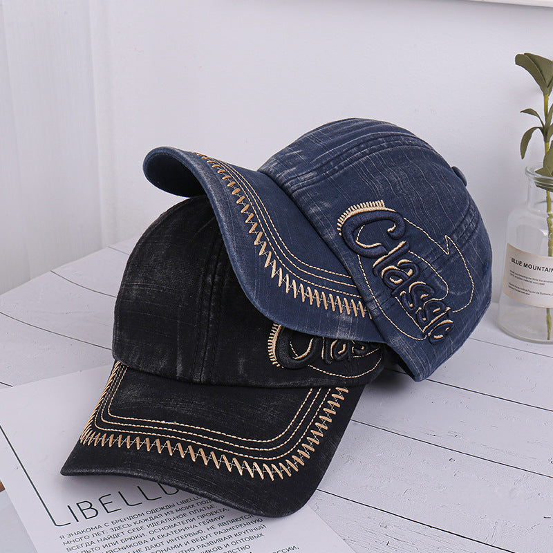 Outdoor Do Old Letters Three-dimensional Embroidery Baseball Hat