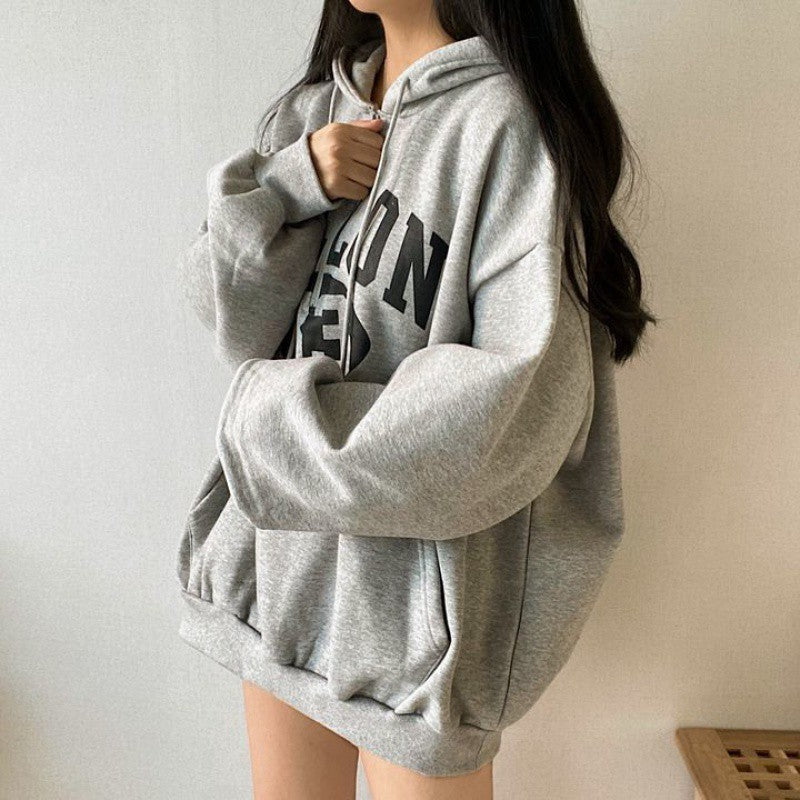 Fleece-lined Thickened Hooded Sweatshirt Women's Design Sense
