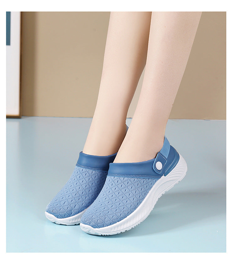 Summer New Breathable Casual Shoes Mesh Stylish Semi-slippers