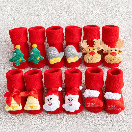 Christmas Non-slip Dotted Rubber Floor Socks