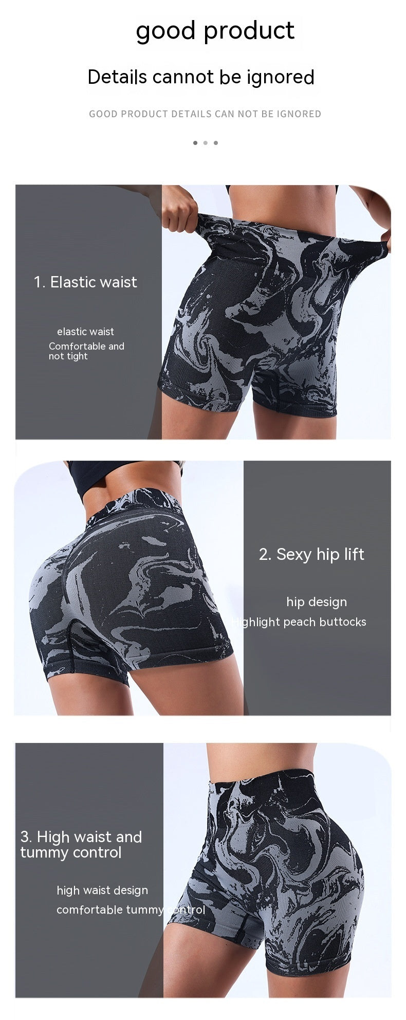 European And American Quick-drying Printing Hip Raise Yoga Pants Belly Contracting Fitness Peach Hip Sports High-waisted Trousers