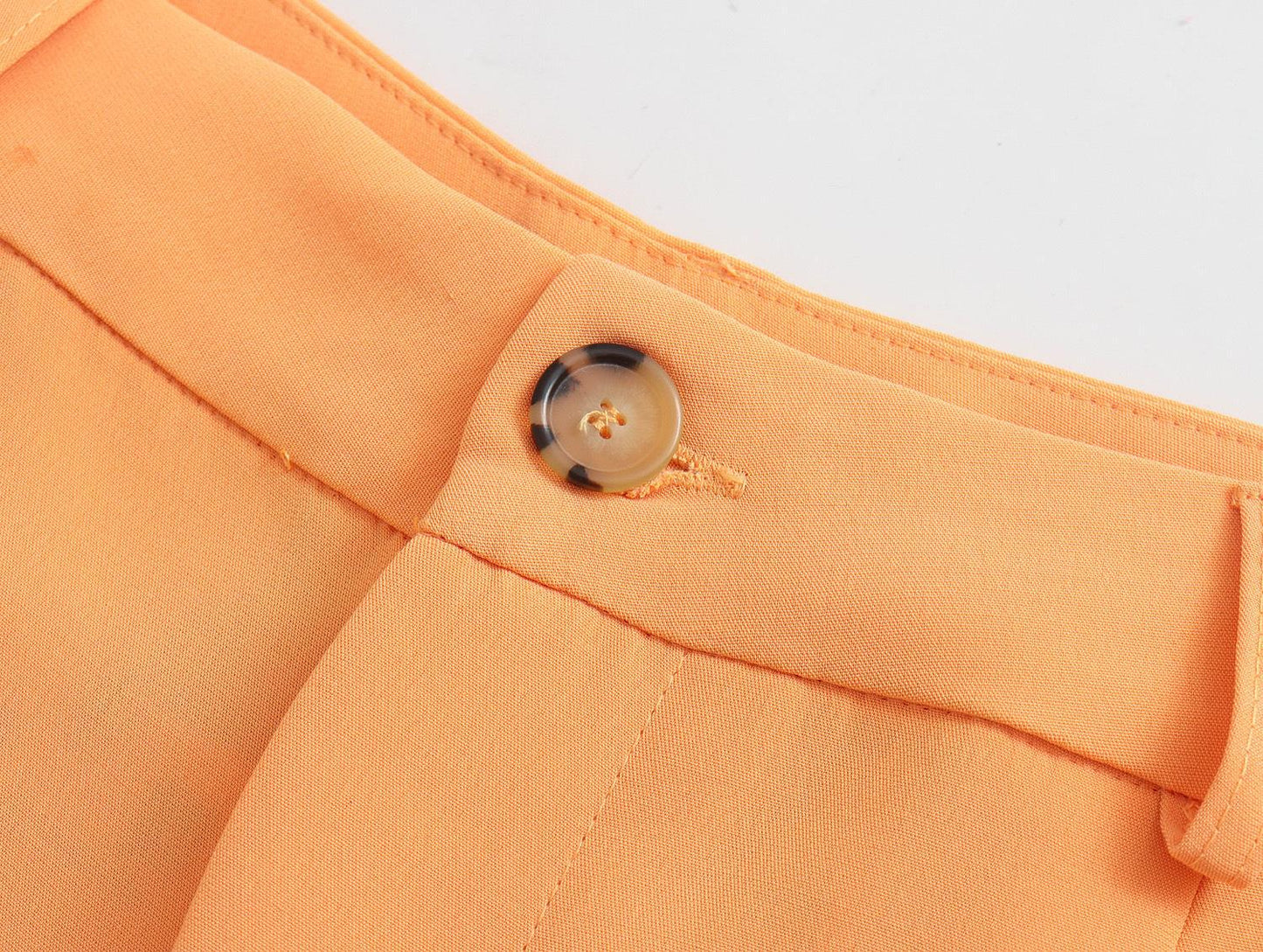 Pleated Suit Pants High Waist Straight Trousers