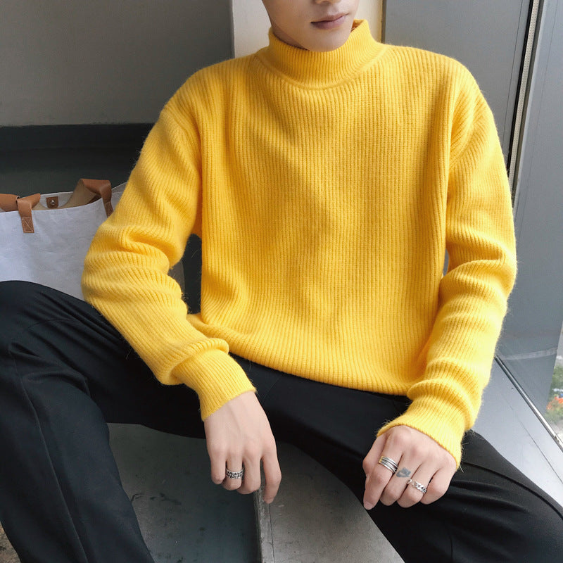 Autumn And Winter Men's Crewneck Sweater Men's Loose Plus Velvet