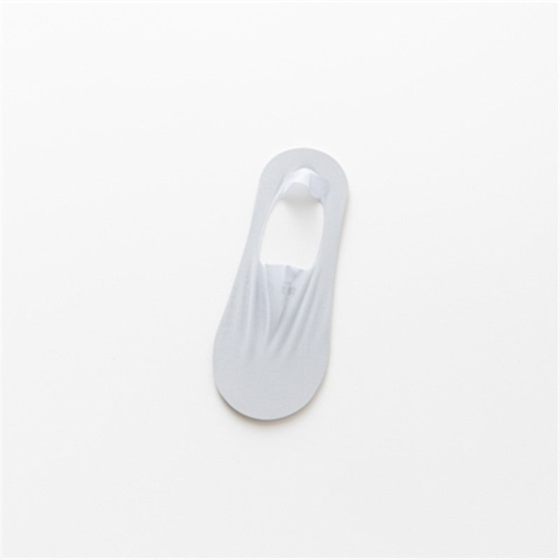 Ice Silk Low Top Socks Cotton Bottom Invisible Thin Silicone Non-slip Tight