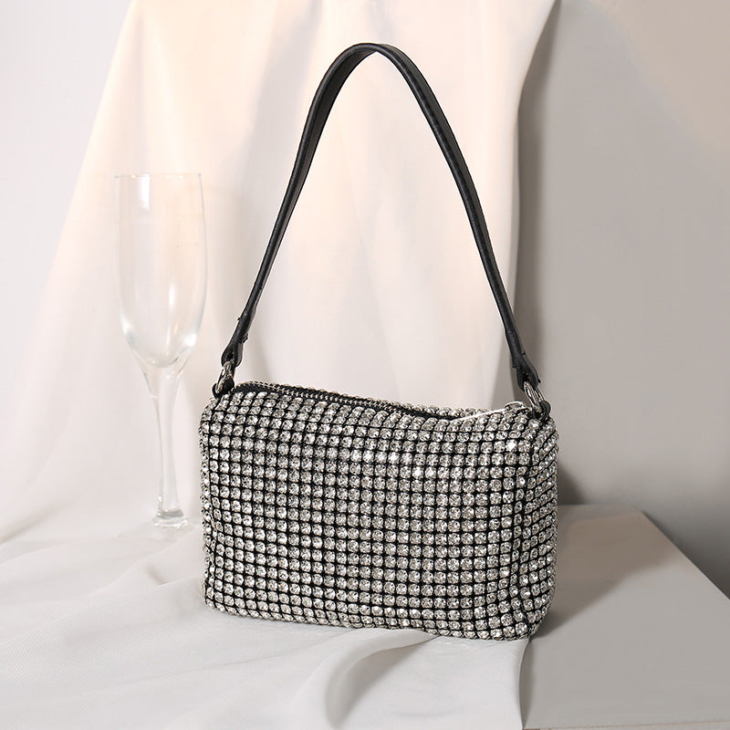 Rainbow Rhinestone Gradient Handbag