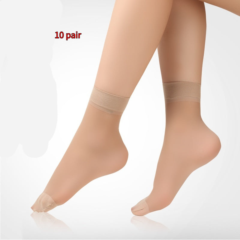 Wear-resistant Snag-proof Velvet Toe-reinforced Non-slip Seamless Short Tights