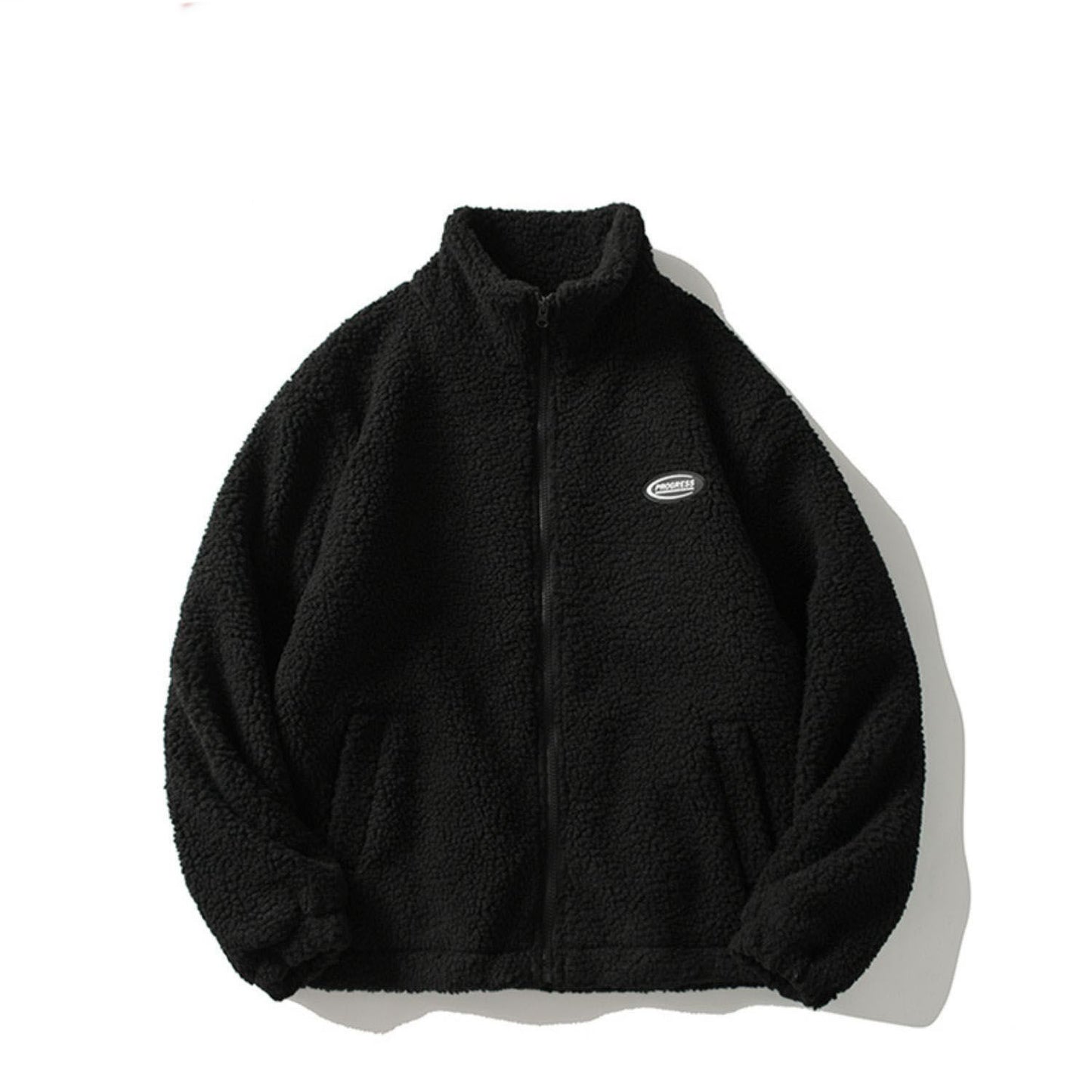 Men Rocking Down Thickened Loose Standing Collar Jacket