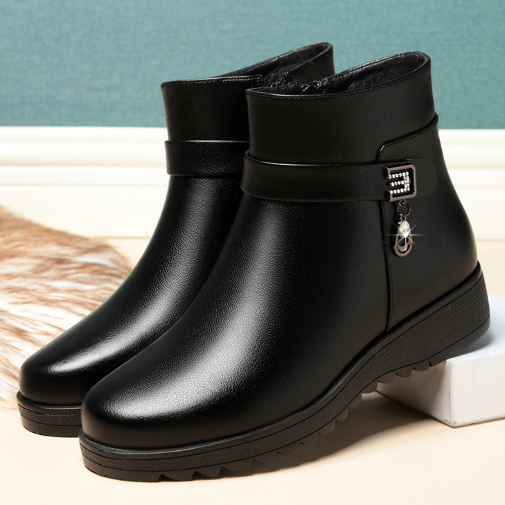 Female Flat Bottom Flat Heel Suede Boots