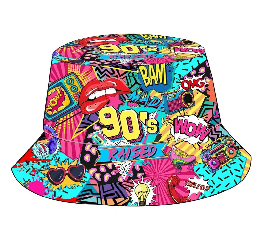 Creative Pattern Series Double-sided Wear Sunshade Breathable Bucket Hat