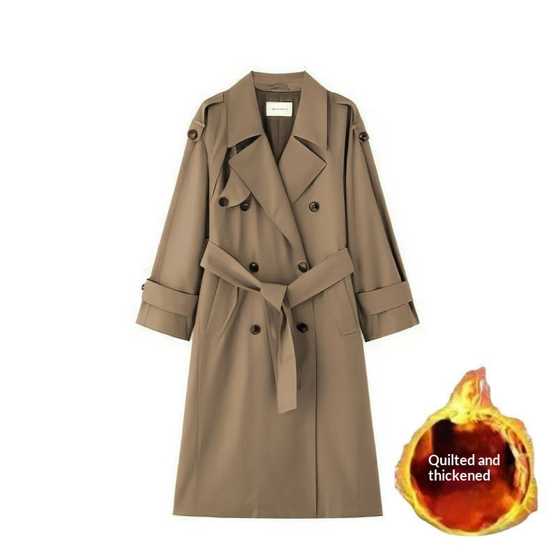 Petite Stylish Casual Outerwear Trench Coat
