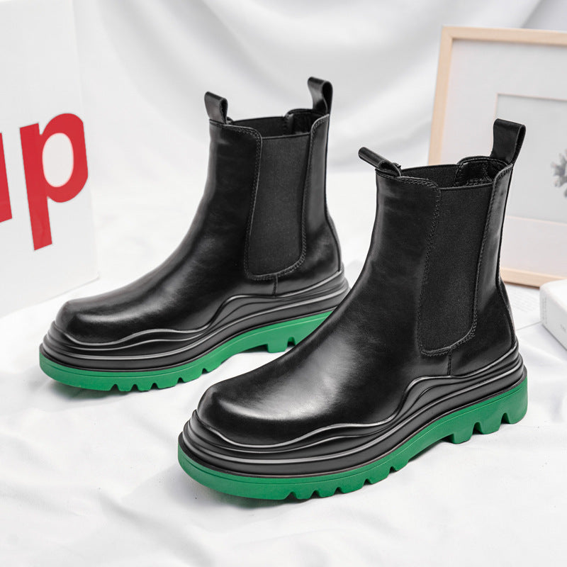 British Style Men's Mid-tube Martin Boots