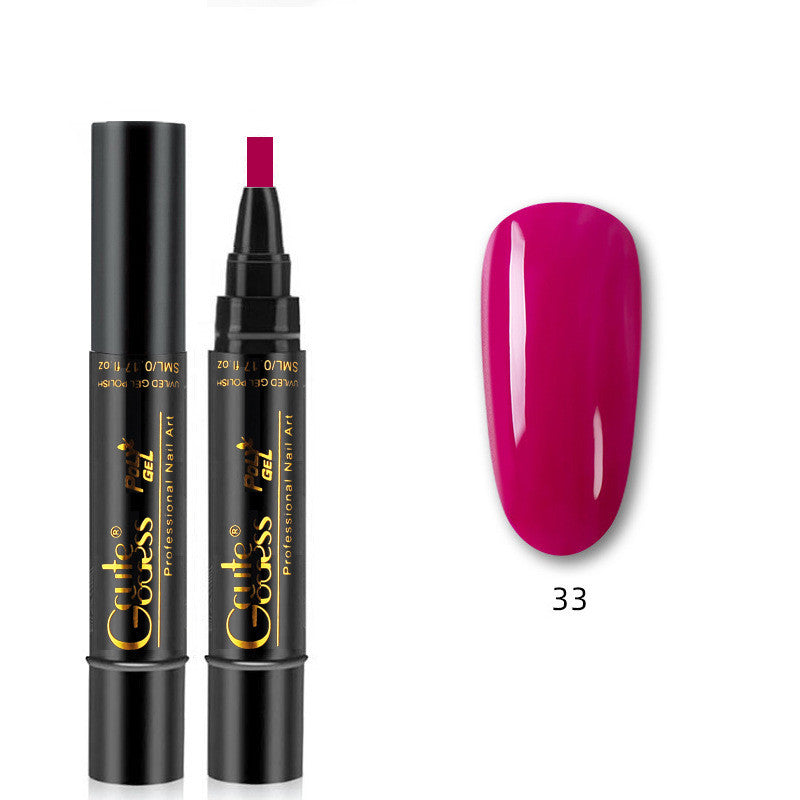 Nail Glue Pen 3 In 1   One-step Glue Phototherapy Plastic Nail Magnet Pen French Water Ripple Cat Eye Strong Magnet Pen DIY Manicure Tool Pen
