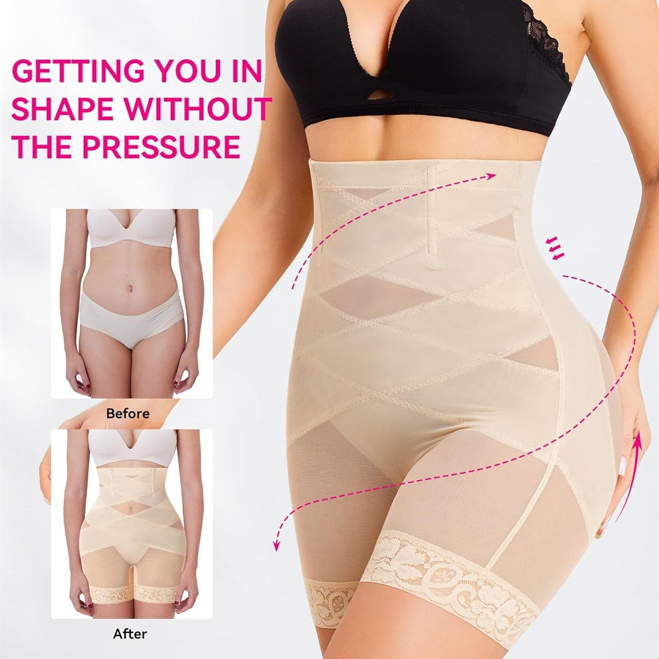 Mesh Lace Breathable Hip Lifting Body Shaping Pants