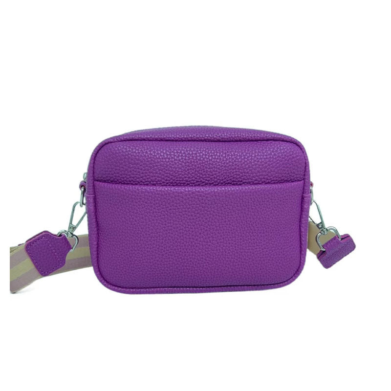 Women's Fashion Casual Solid Color PU Crossbody Bag