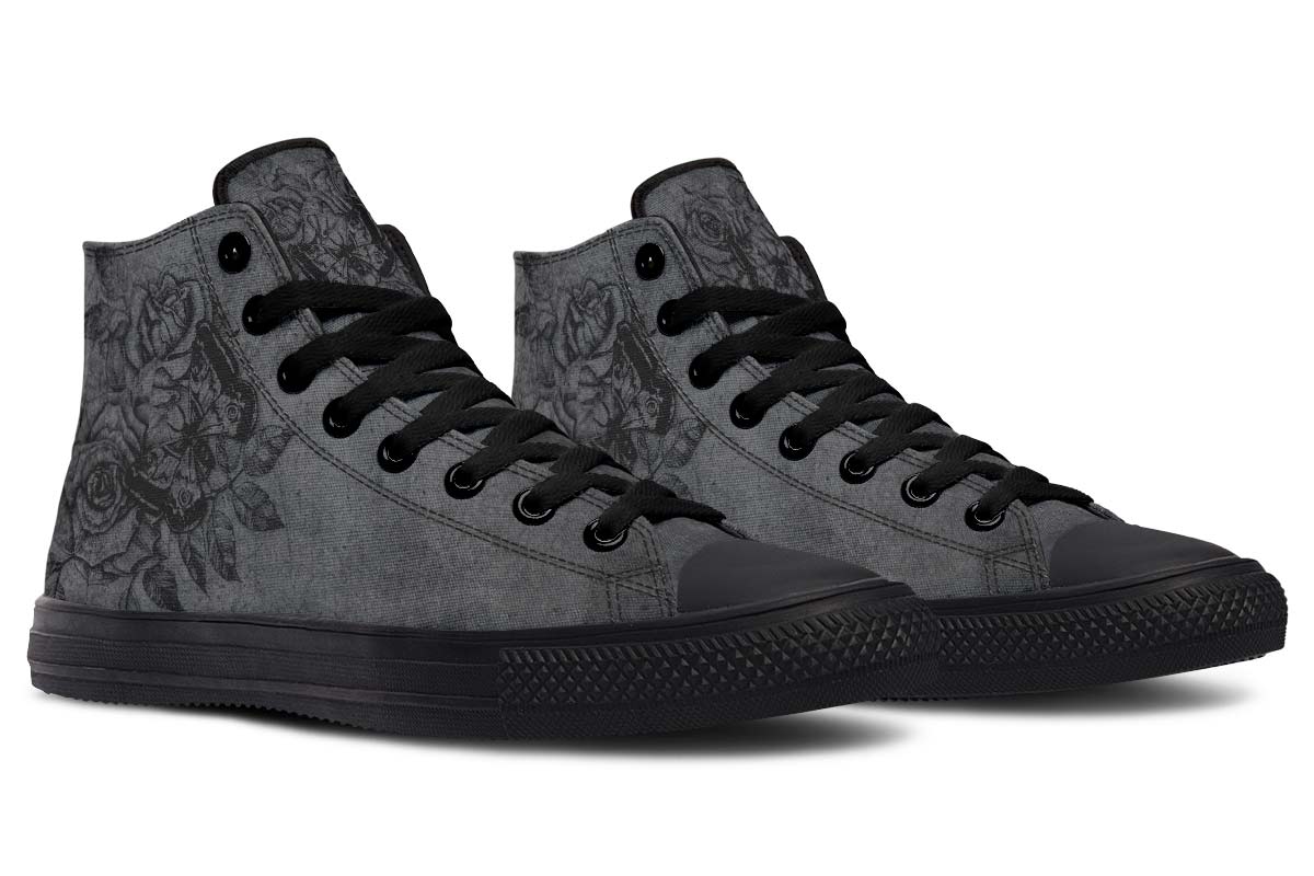 Men's And Women's Fashion Color Printing High-top Canvas Shoes