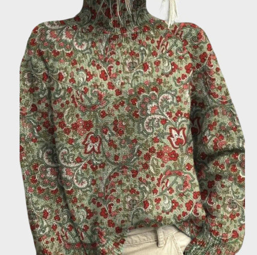 Casual Hooded Cardigan With Abstract Print