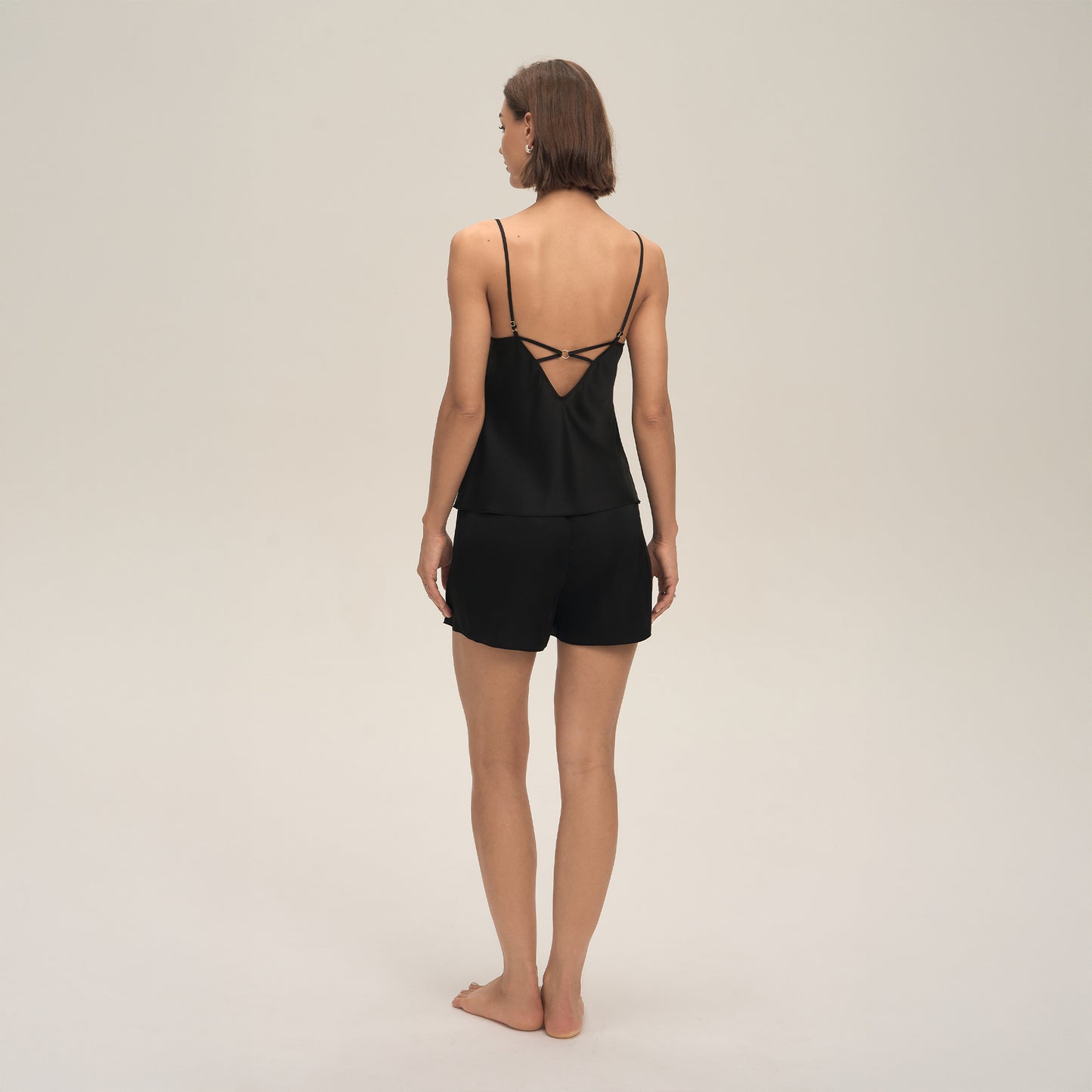 Fashionable Lace-trimmed Casual Pajama Set Summer Comfortable Camisole And Shorts