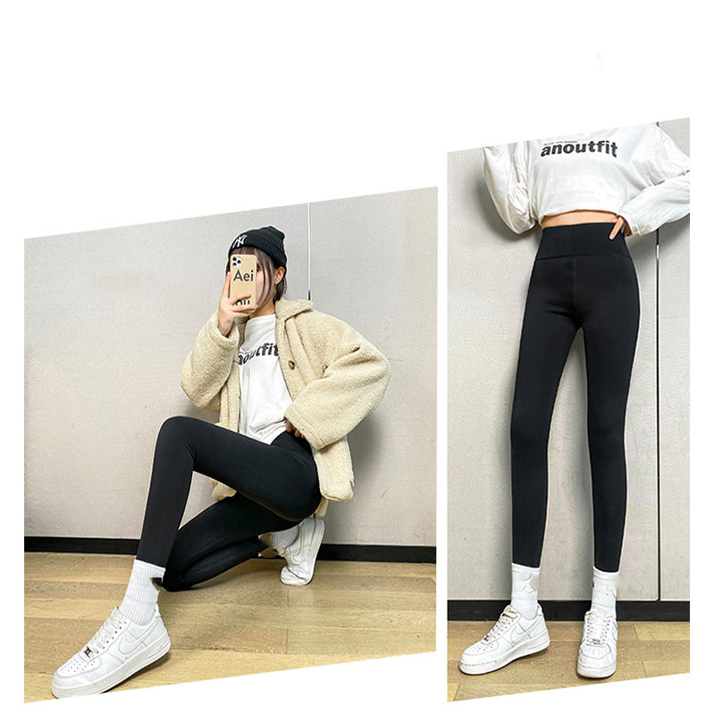 High Waisted Abdomen And Thickened Hip Leggings