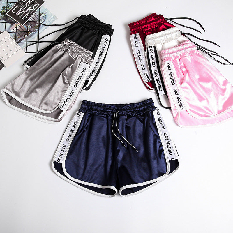 Loose Slimming Plump Girls Plus Size Elastic Waist Leisure Pajamas Wide Leg Hot Pants Outer Wear