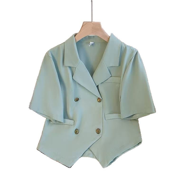 Irregular Top And Pleated Skirt Two-piece Set