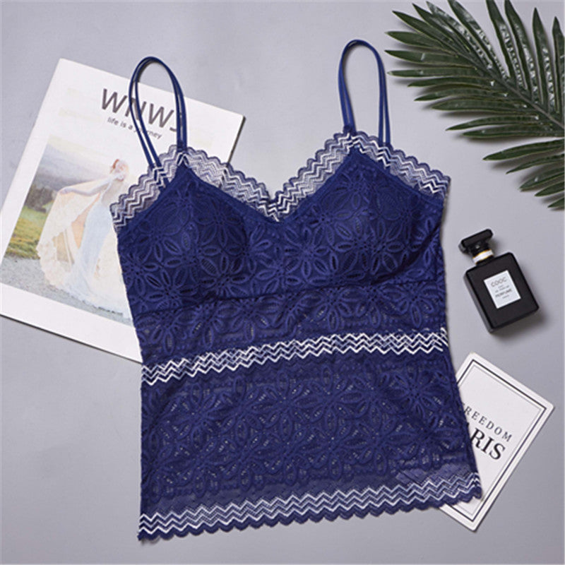 Long Two-color Lace On The Chest To Prevent Exposure