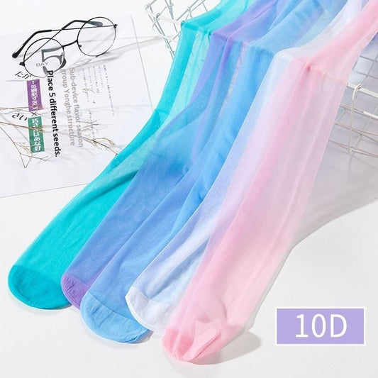 Colorful Japanese-style Snag-resistant Sheer Stockings For A Flawless Radiant Look