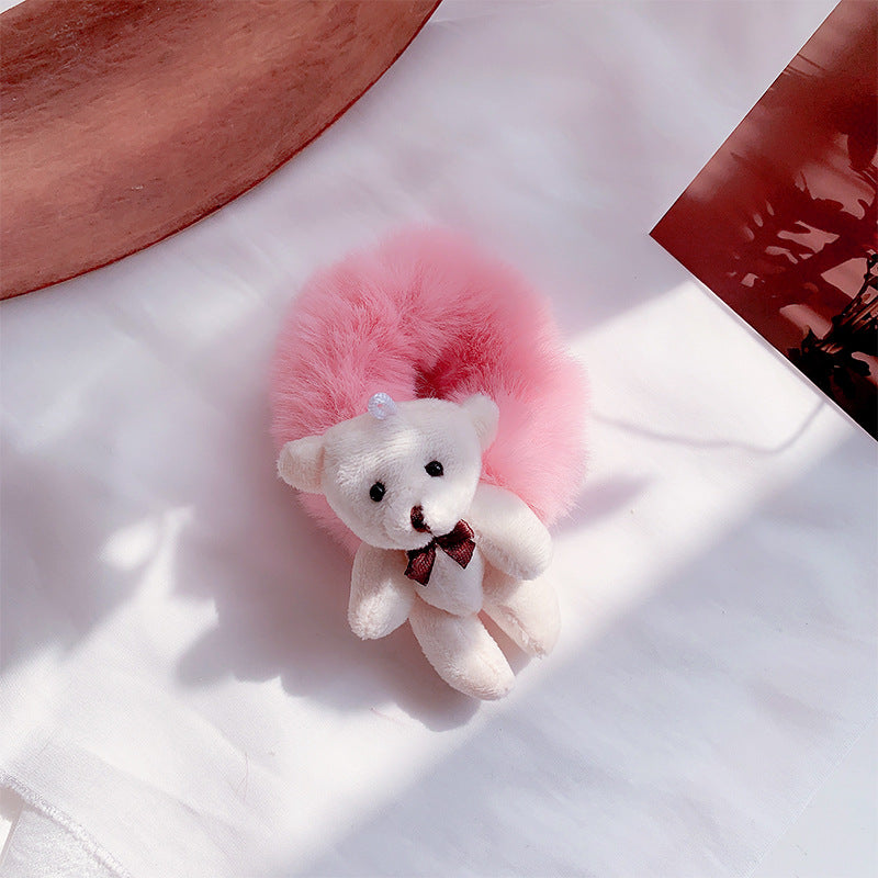 Girl Simple Hair Ring Bear Rope Cute