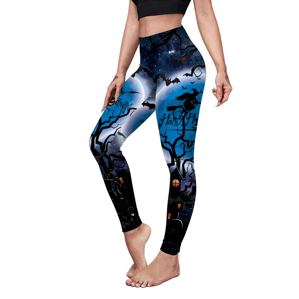 Women's Halloween Bat Elastic Leggings