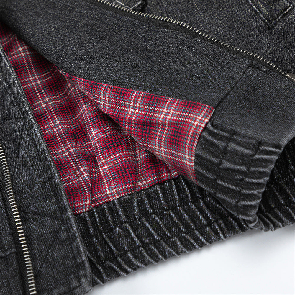 Vintage Autumn And Winter Loose Washed Old Denim Jacket