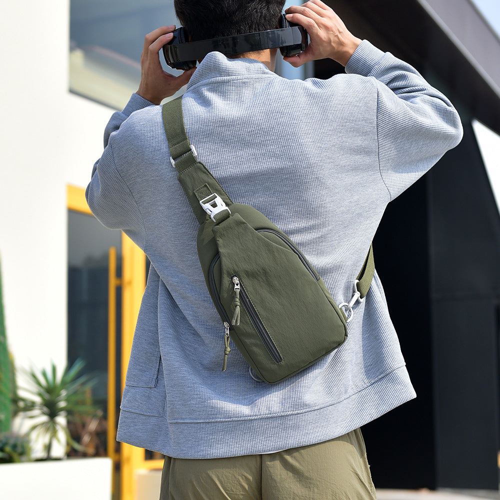 Nylon Casual Crossbody Taske Kompakt Brystrygsæk